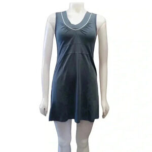 Athleta Sleeveless Teal  Grey Mini Dress Size Small
